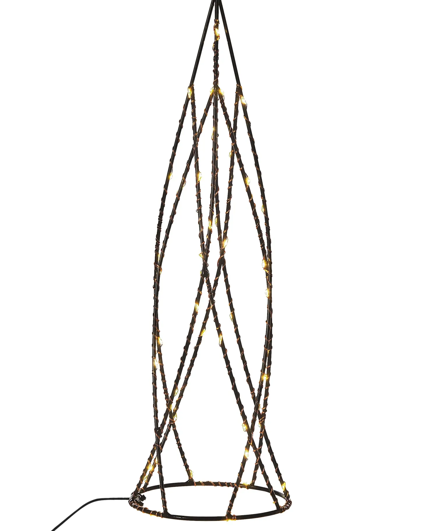 Zestaw 2 dekoracji świątecznych LED NEIDEN Choinka 52/38 cm Srebrny