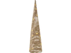 Zestaw 3 dekoracji świątecznych LED TUELSO Choinka 60/80/100 cm Złoty