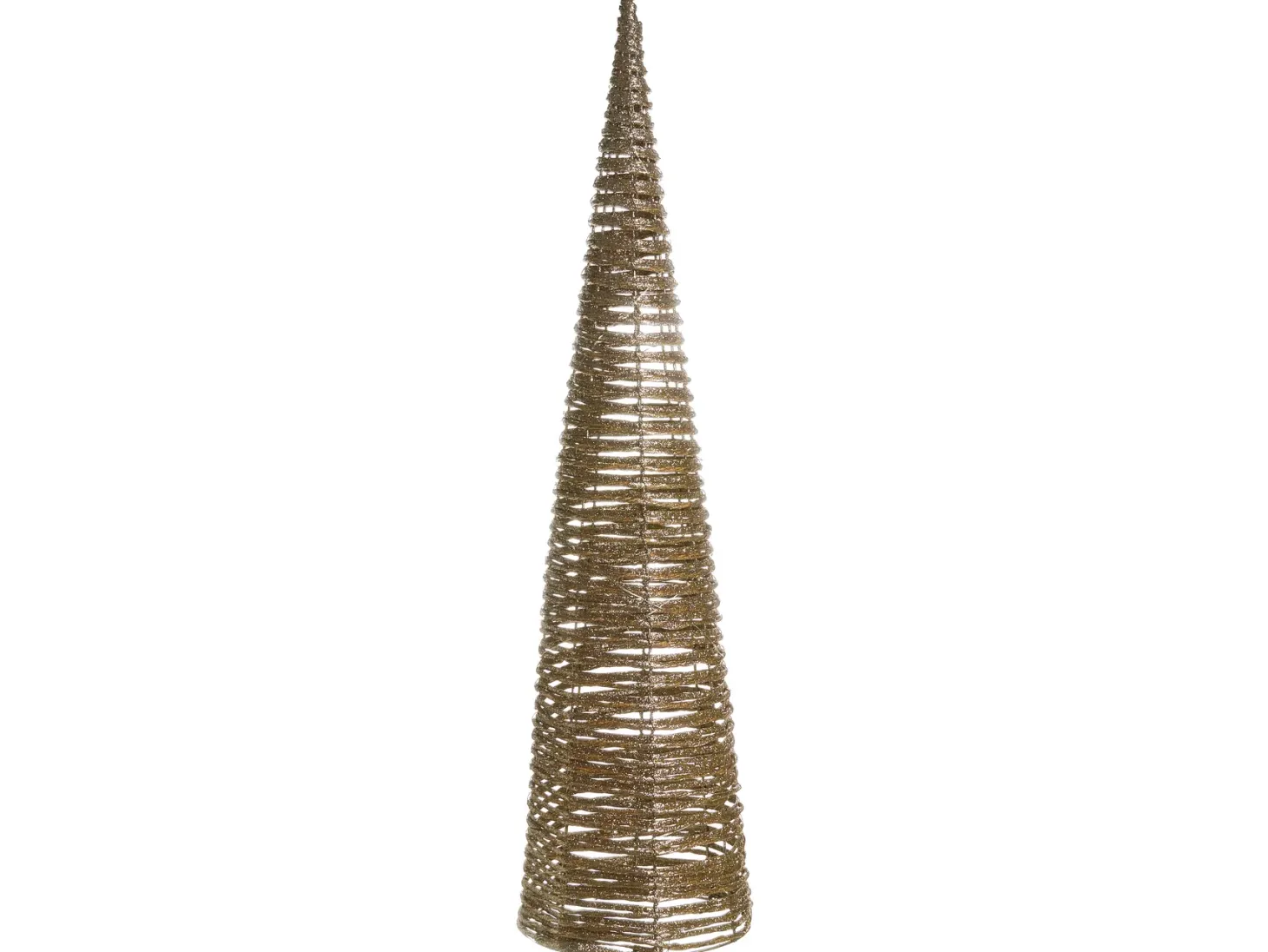 Zestaw 3 dekoracji świątecznych LED TUELSO Choinka 60/80/100 cm Złoty