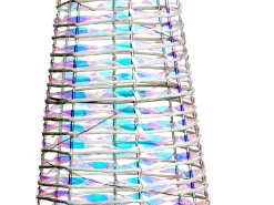 Zestaw 3 dekoracji świątecznych LED SONDER Choinka 40/60/80 cm Biały