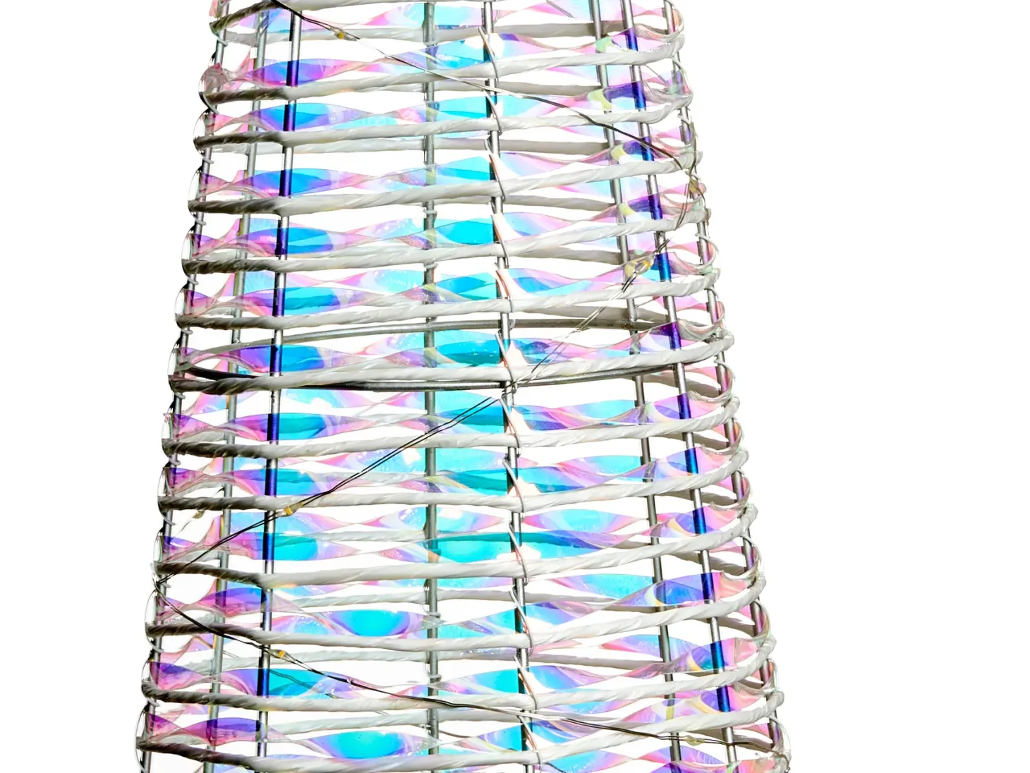 Zestaw 3 dekoracji świątecznych LED SONDER Choinka 40/60/80 cm Biały