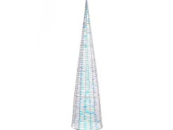 Zestaw 3 dekoracji świątecznych LED SONDER Choinka 40/60/80 cm Biały