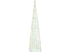 Zestaw 3 dekoracji świątecznych LED SONDER Choinka 40/60/80 cm Biały