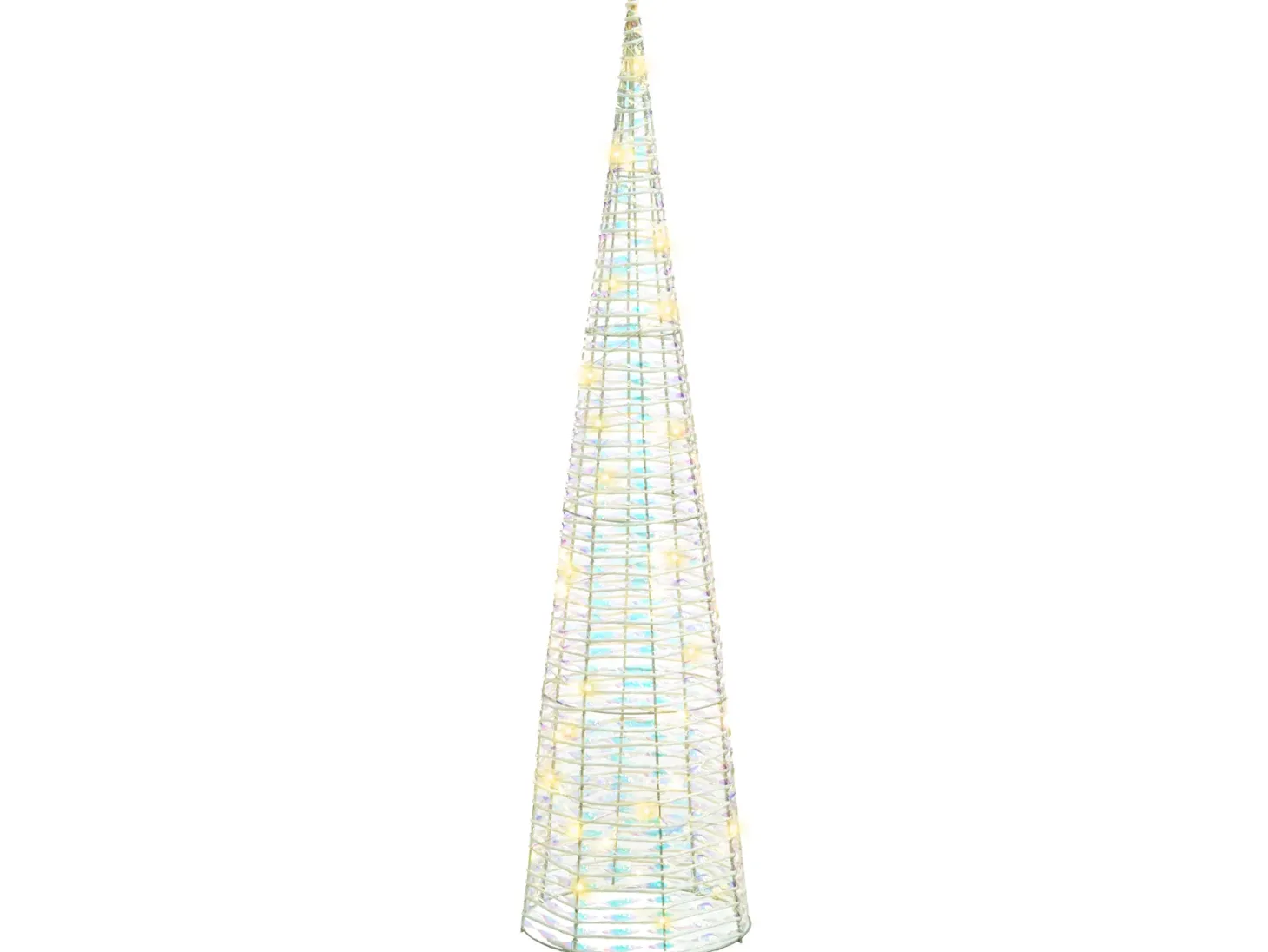Zestaw 3 dekoracji świątecznych LED SONDER Choinka 40/60/80 cm Biały