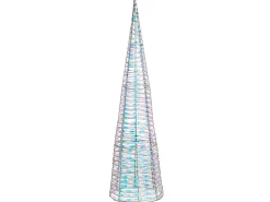 Zestaw 3 dekoracji świątecznych LED SONDER Choinka 40/60/80 cm Biały