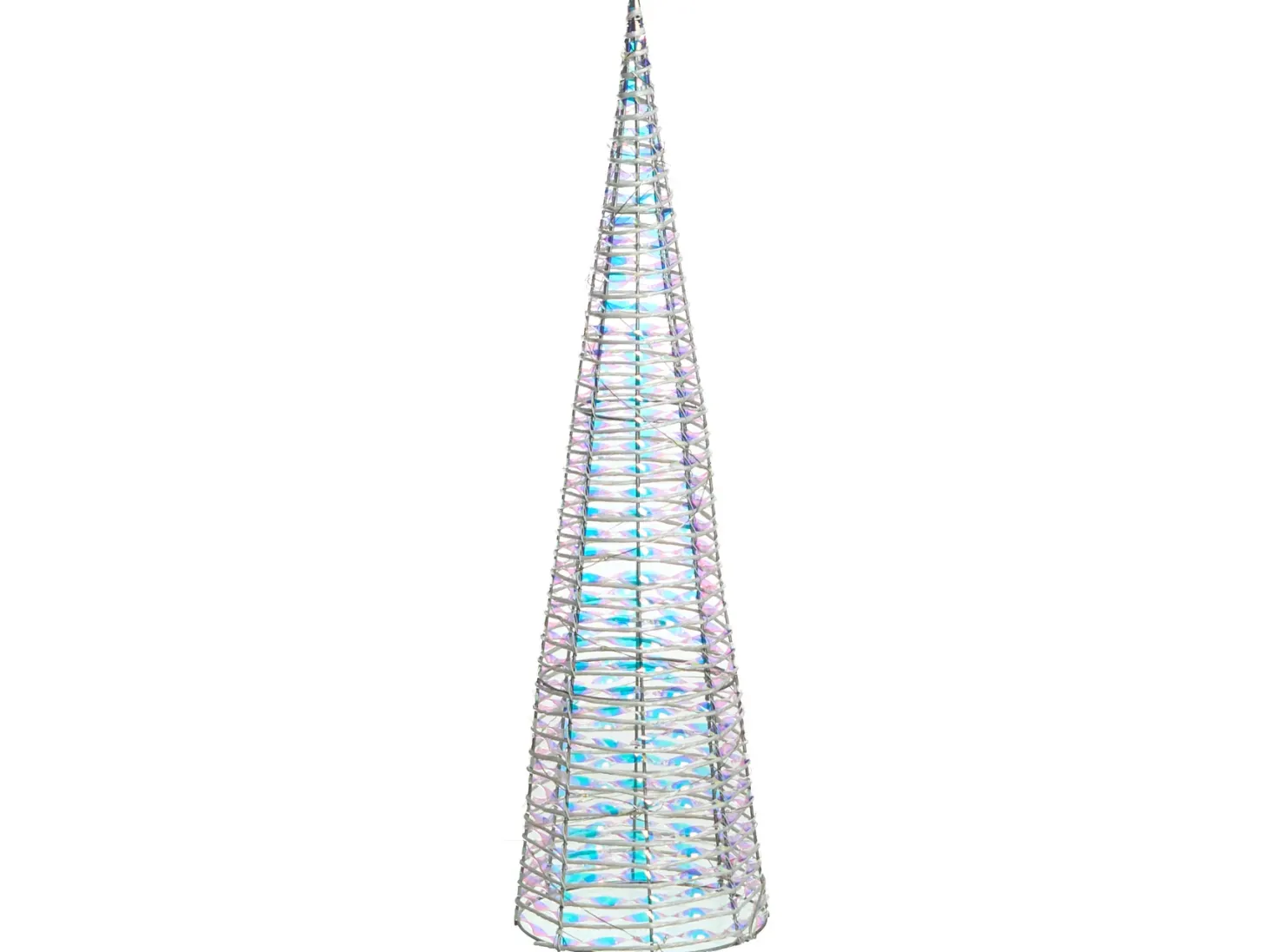 Zestaw 3 dekoracji świątecznych LED SONDER Choinka 40/60/80 cm Biały