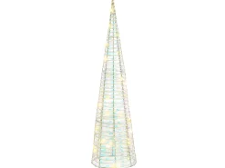 Zestaw 3 dekoracji świątecznych LED SONDER Choinka 40/60/80 cm Biały