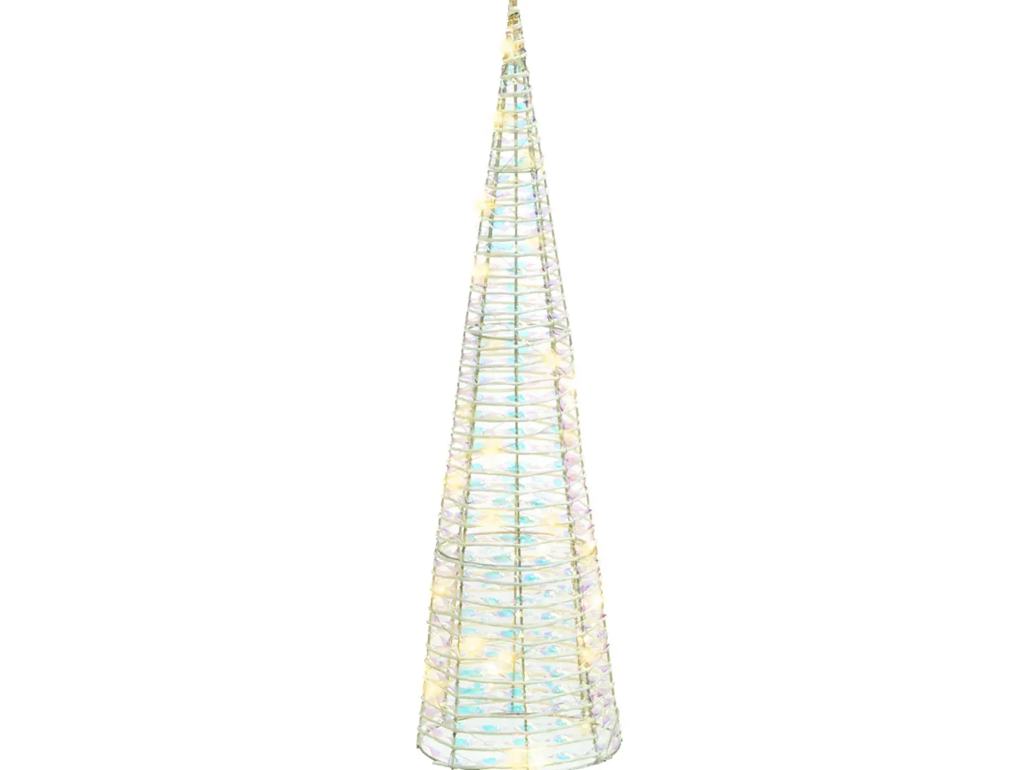 Zestaw 3 dekoracji świątecznych LED SONDER Choinka 40/60/80 cm Biały