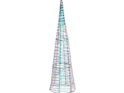 Zestaw 3 dekoracji świątecznych LED SONDER Choinka 40/60/80 cm Biały
