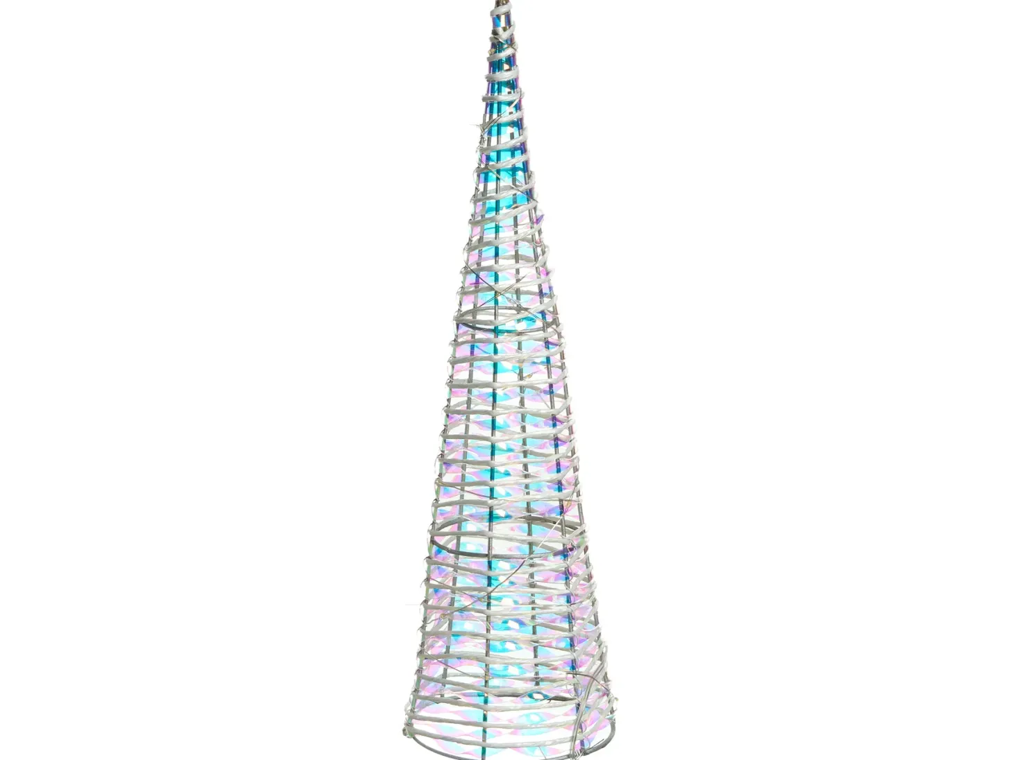 Zestaw 3 dekoracji świątecznych LED SONDER Choinka 40/60/80 cm Biały