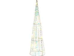 Zestaw 3 dekoracji świątecznych LED SONDER Choinka 40/60/80 cm Biały