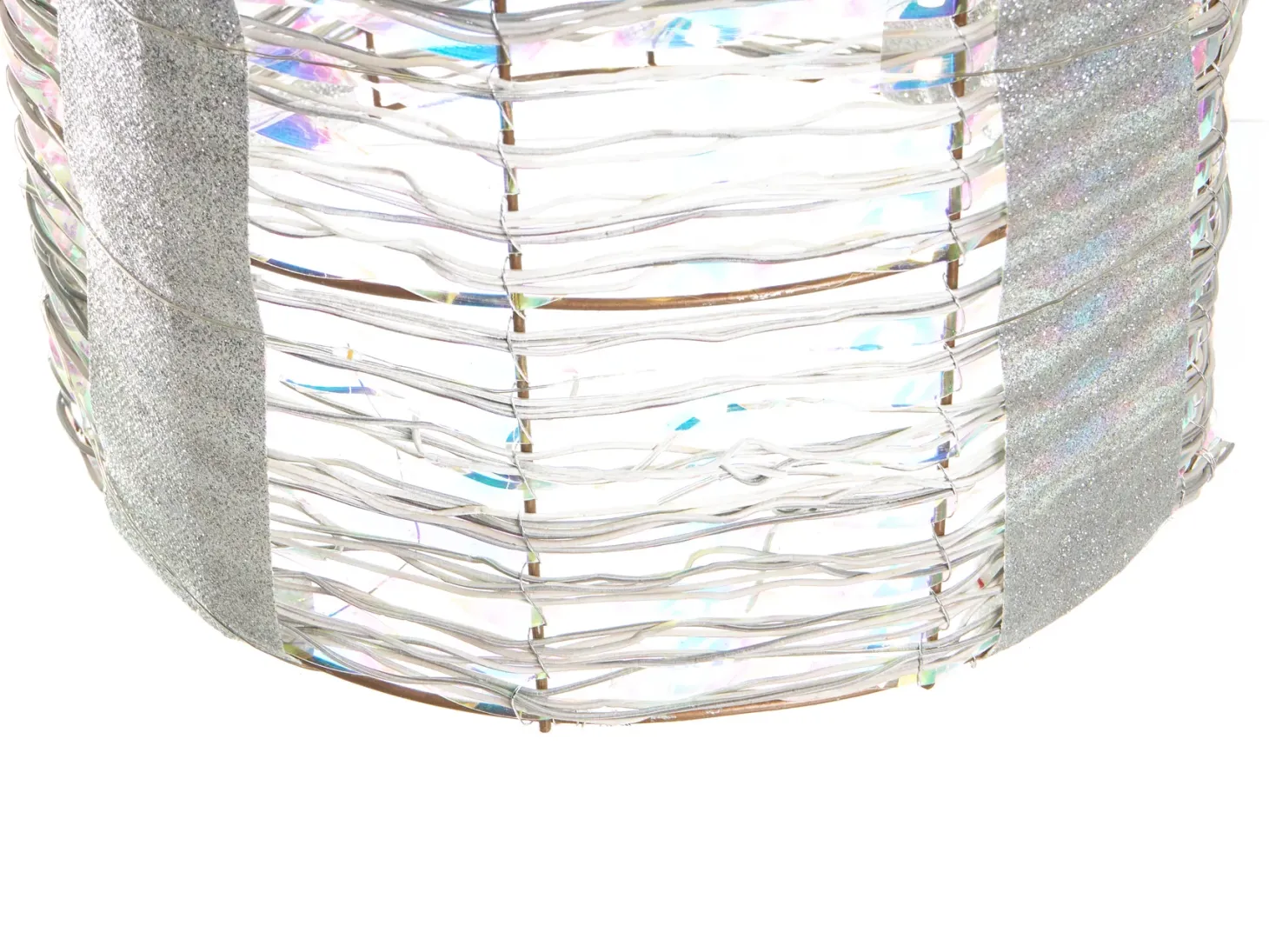 Zestaw 3 dekoracji świątecznych LED JULSO Prezenty świąteczne 20/25/30 cm Srebrny