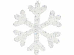 Zestaw 2 dekoracji świątecznych LED GURRE Śnieżynka 40/50 cm Biały