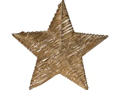 Zestaw 2 dekoracji świątecznych LED HAMPEN Gwiazda 24/30 cm Złoty