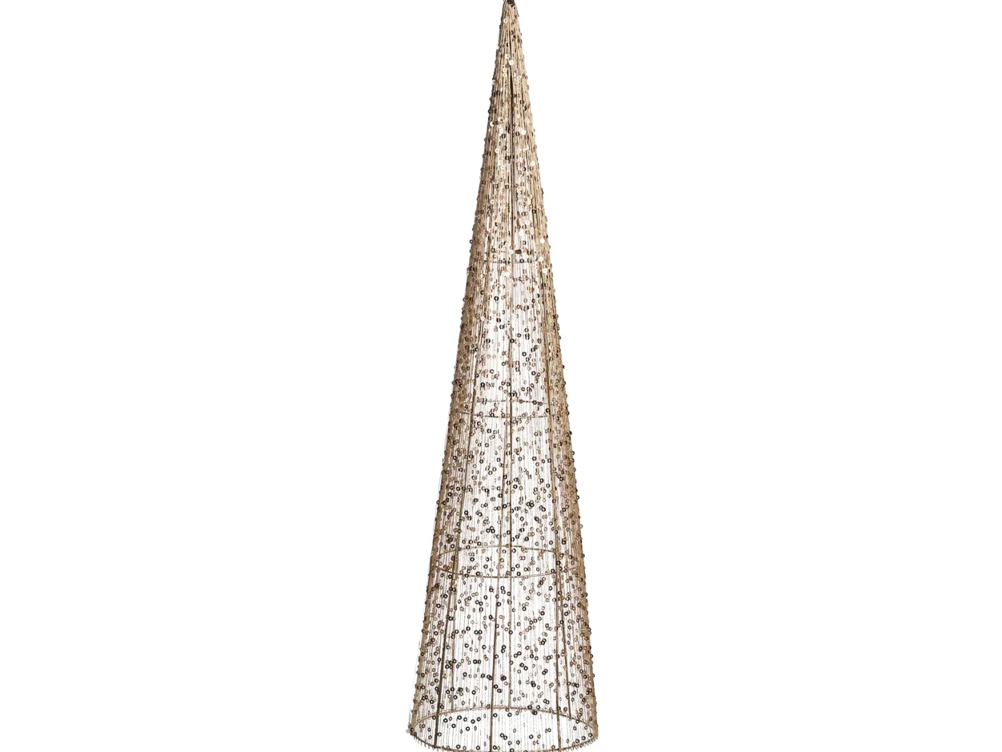 Zestaw 3 dekoracji świątecznych LED VEJLESO Choinka 40/60/80 cm Złoty