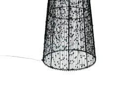Zestaw 3 dekoracji świątecznych LED VEJLESO Choinka 40/60/80 cm Czarny