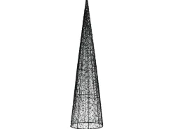 Zestaw 3 dekoracji świątecznych LED VEJLESO Choinka 40/60/80 cm Czarny
