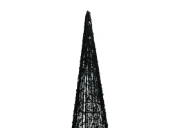 Zestaw 3 dekoracji świątecznych LED VEJLESO Choinka 40/60/80 cm Czarny