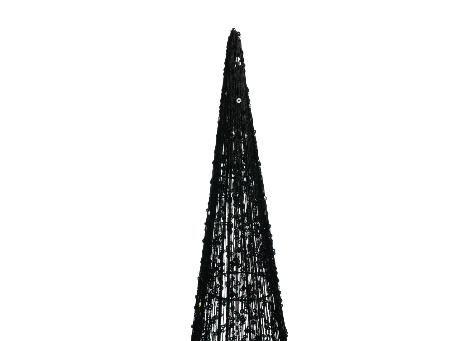 Zestaw 3 dekoracji świątecznych LED VEJLESO Choinka 40/60/80 cm Czarny