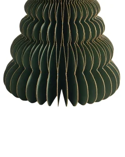 Zestaw 5 dekoracji świątecznych VORMA Choinka 25 cm Beżowy/ zielony