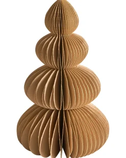Zestaw 6 dekoracji świątecznych RANELVA Choinka 14/19/25 cm Brązowy/ beżowy