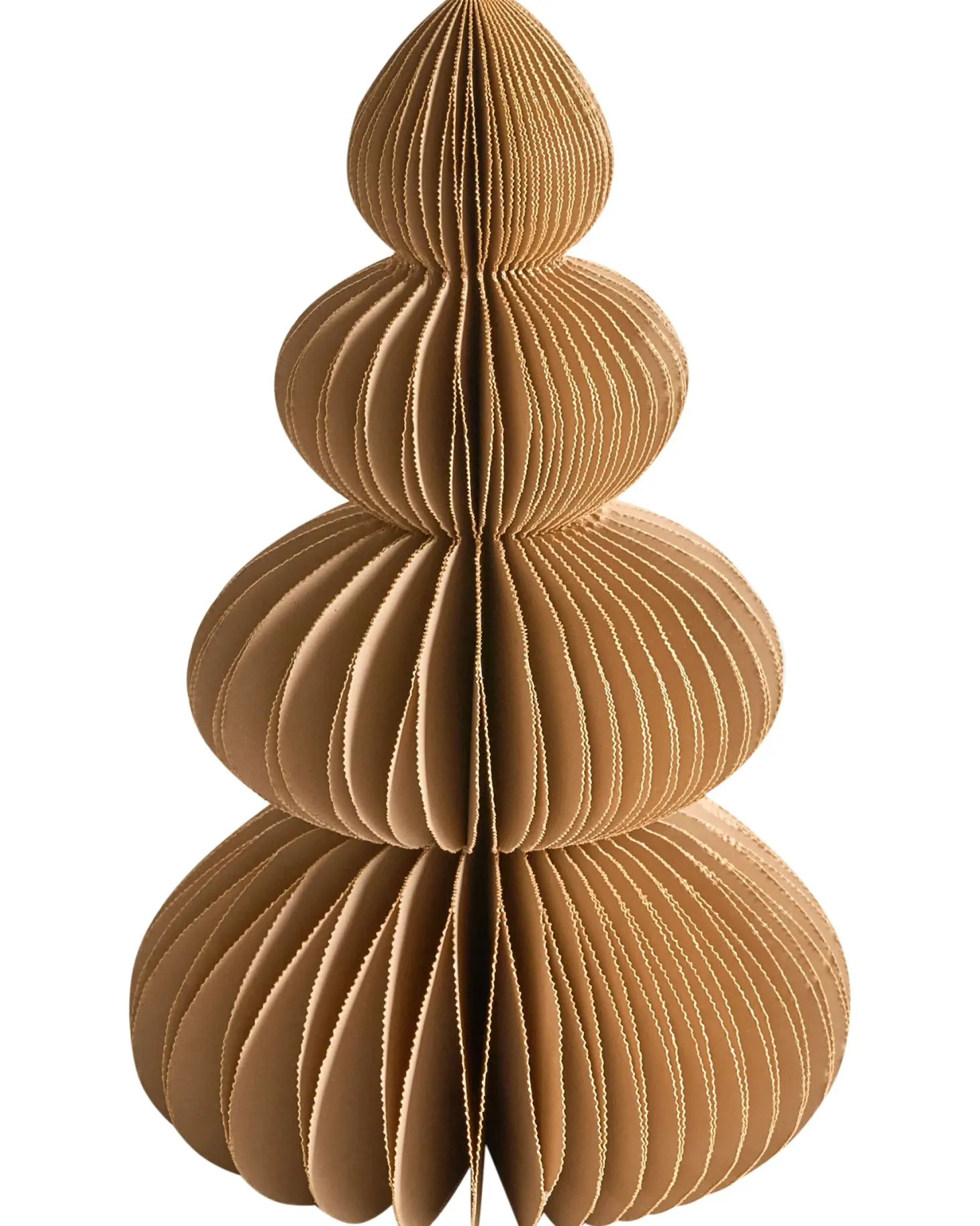 Zestaw 6 dekoracji świątecznych RANELVA Choinka 14/19/25 cm Brązowy/ beżowy