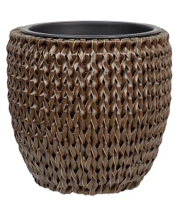 Zestaw 2 donic BERBERIS 34/45 cm Ciemnobrązowy Technorattan