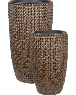 Zestaw 2 donic CEDRUS 37/45 cm Brązowy Technorattan