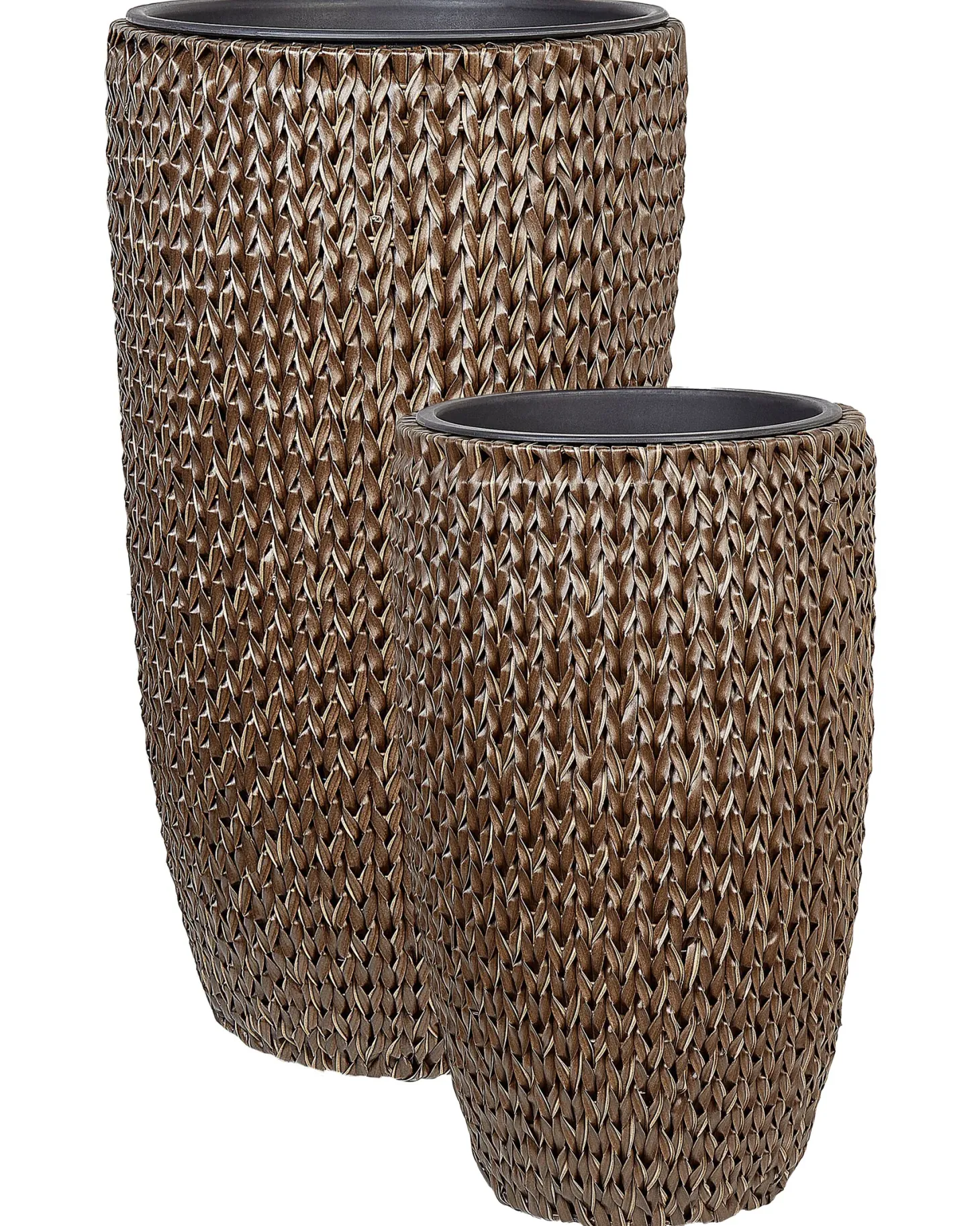 Zestaw 2 donic CEDRUS 37/45 cm Brązowy Technorattan
