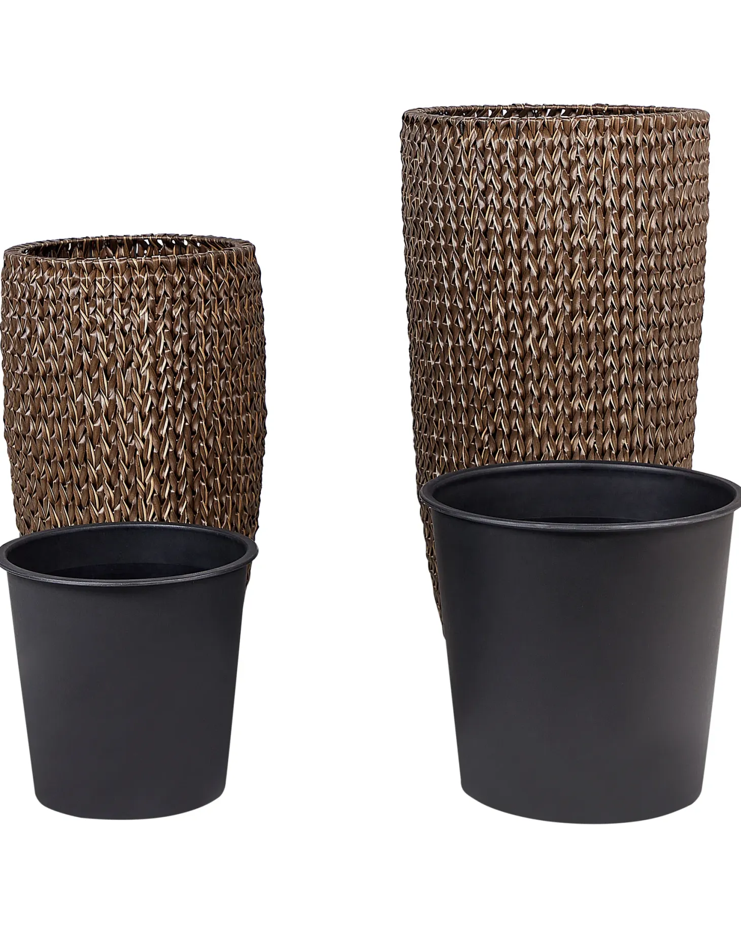 Zestaw 2 donic CEDRUS 37/45 cm Brązowy Technorattan
