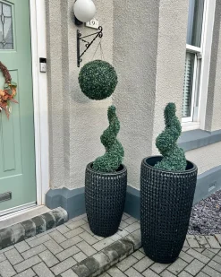 Zestaw 2 donic CEDRUS 37/45 cm Czarny Technorattan