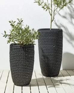 Zestaw 2 donic CEDRUS 37/45 cm Czarny Technorattan
