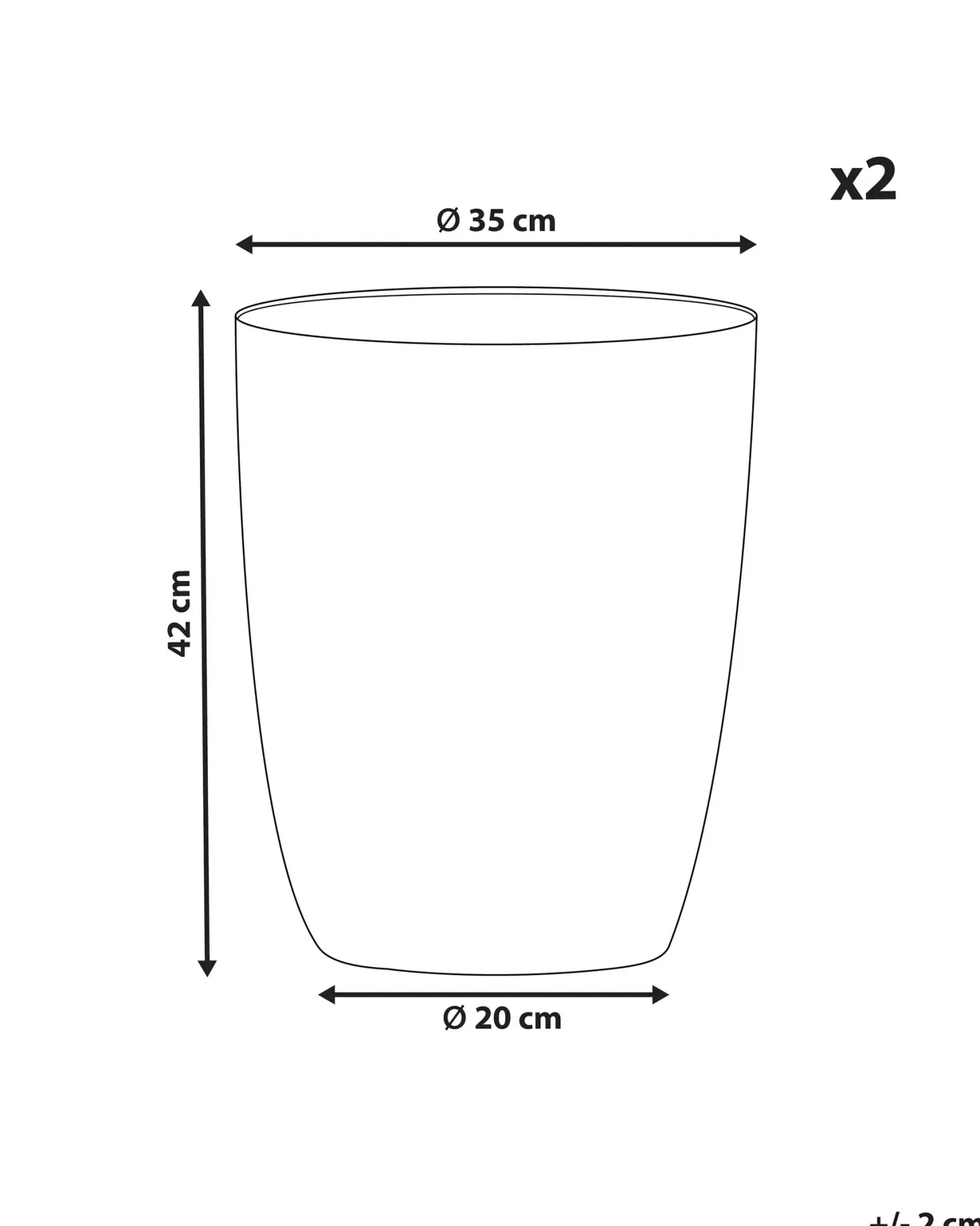 Zestaw 2 donic CROTON 35 cm Złamana biel