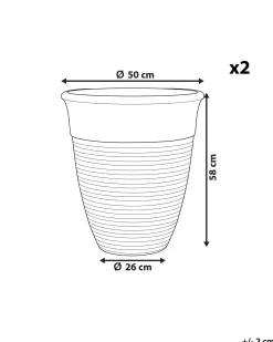 Zestaw 2 donic KATALIMA 50 cm Szary