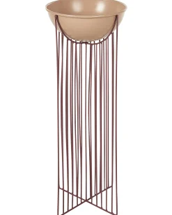 Zestaw 2 donic na nóżkach FICARIA Metal 22 cm Różowy
