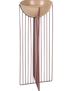 Zestaw 2 donic na nóżkach FICARIA Metal 22 cm Różowy