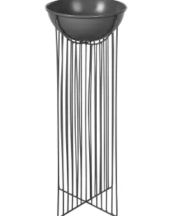 Zestaw 2 donic na nóżkach FICARIA Metal 22 cm Czarny