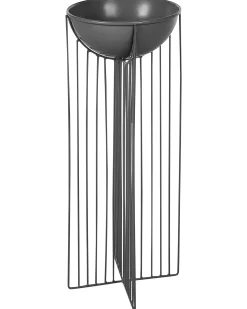 Zestaw 2 donic na nóżkach FICARIA Metal 22 cm Czarny