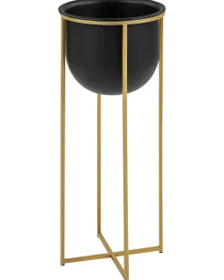 Zestaw 2 donic na nóżkach THUJA Metal 21 cm Czarny