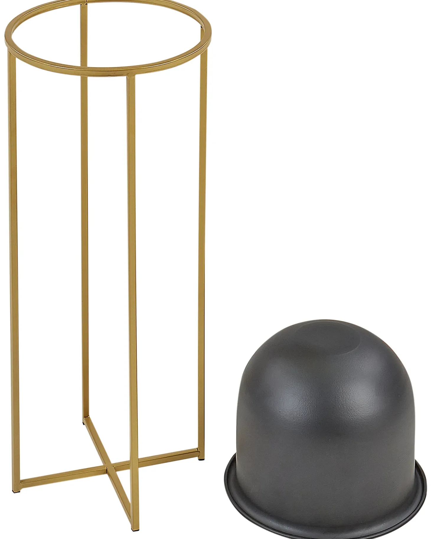 Zestaw 2 donic na nóżkach THUJA Metal 21 cm Czarny