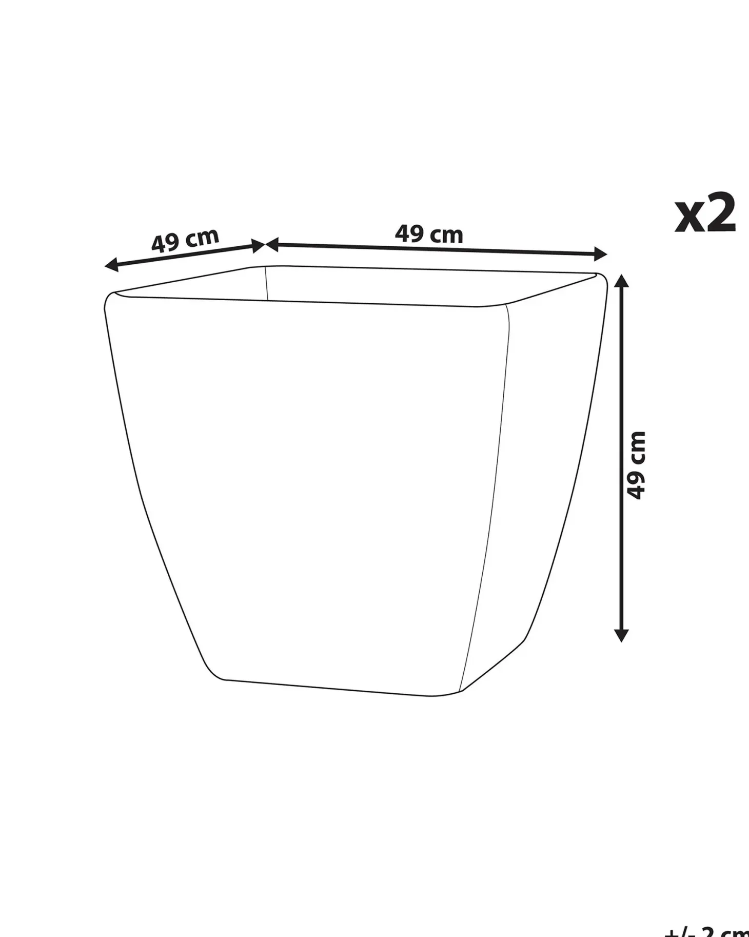 Zestaw 2 donic ZELI 49 cm Ciemnoszary