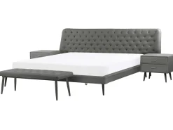Outlet Ekoskóra ESSONNE 180 x 200 cm Łóżka Podwójne|Łóżka Skórzane
