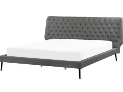 Outlet Ekoskóra ESSONNE 180 x 200 cm Łóżka Podwójne|Łóżka Skórzane