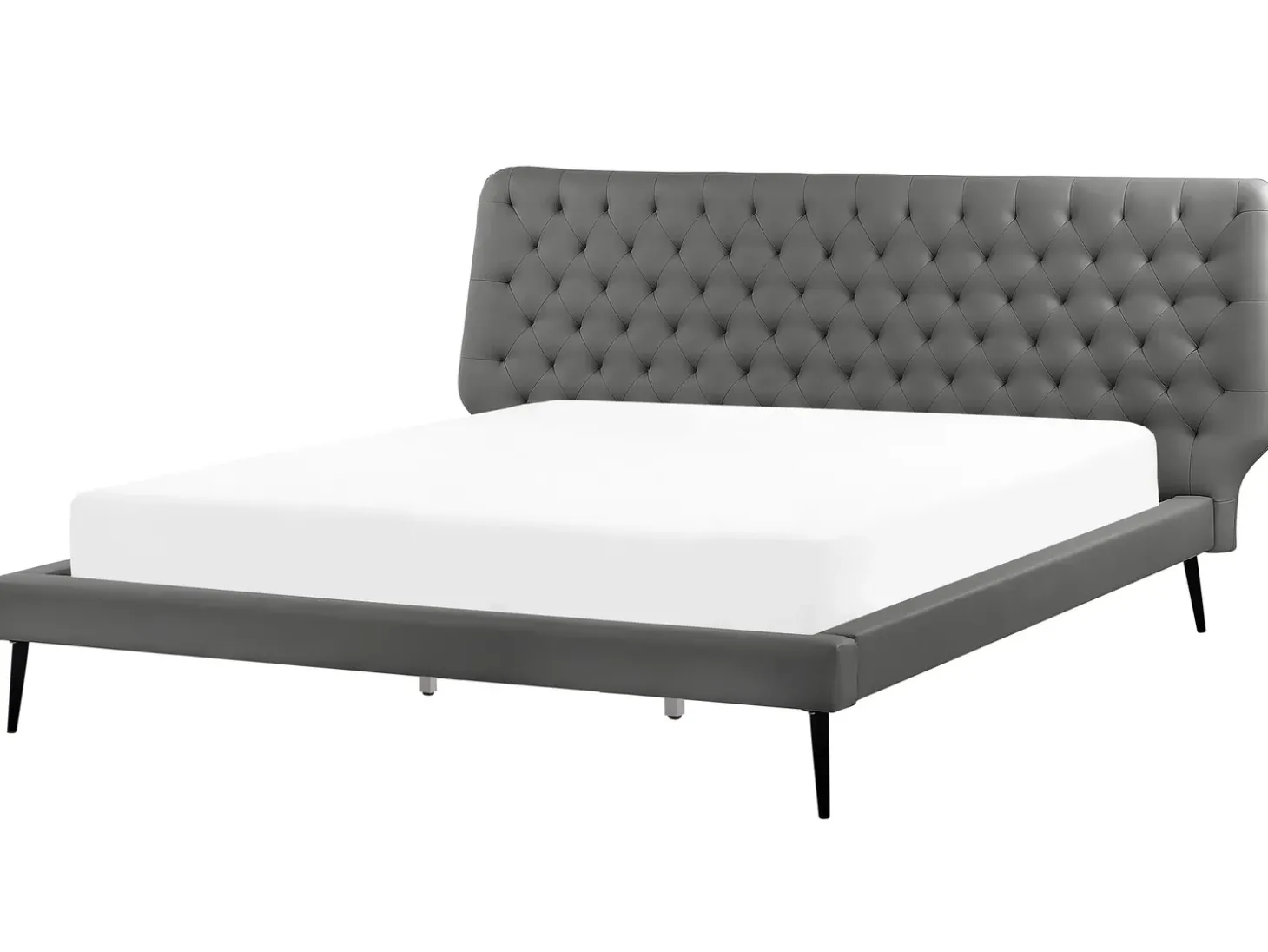 Outlet Ekoskóra ESSONNE 180 x 200 cm Łóżka Podwójne|Łóżka Skórzane