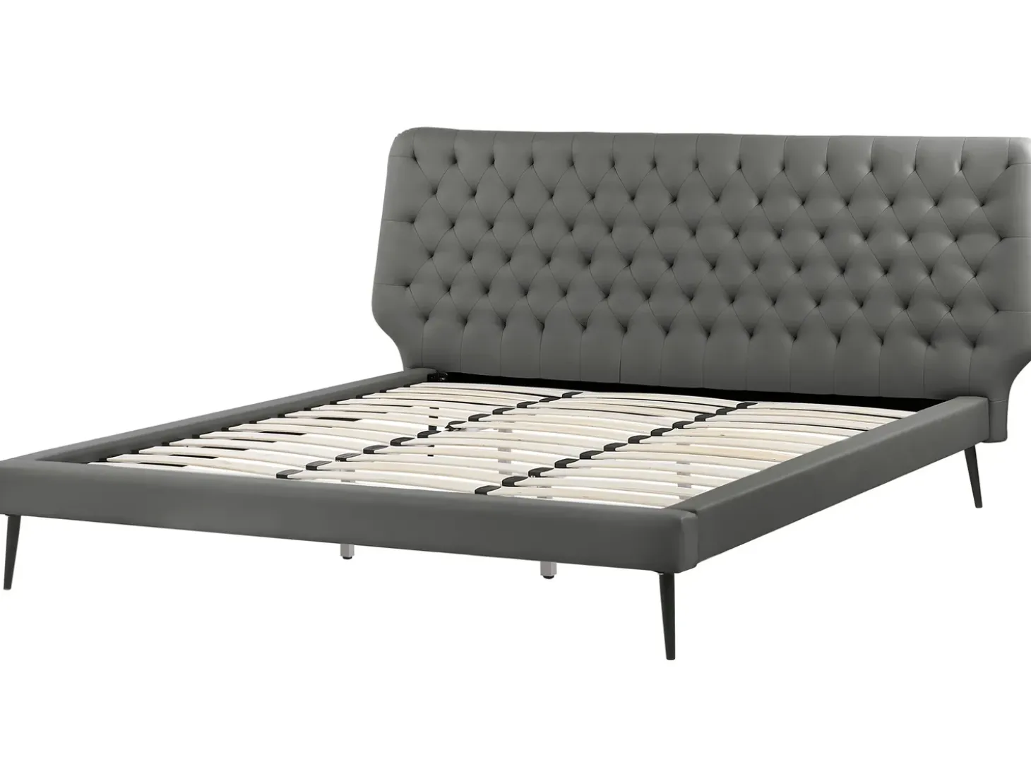 Outlet Ekoskóra ESSONNE 180 x 200 cm Łóżka Podwójne|Łóżka Skórzane