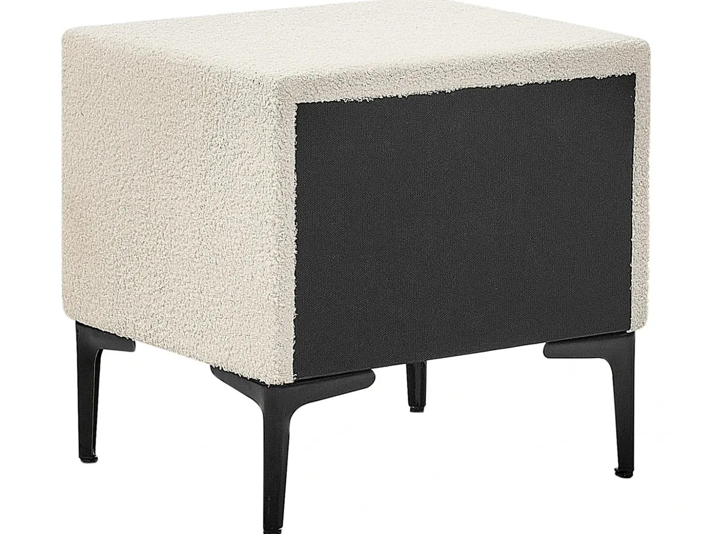 Discount SEZANNE Boucle Złamana biel 180 x 200 cm Łóżka Tapicerowane|Łóżka Podwójne