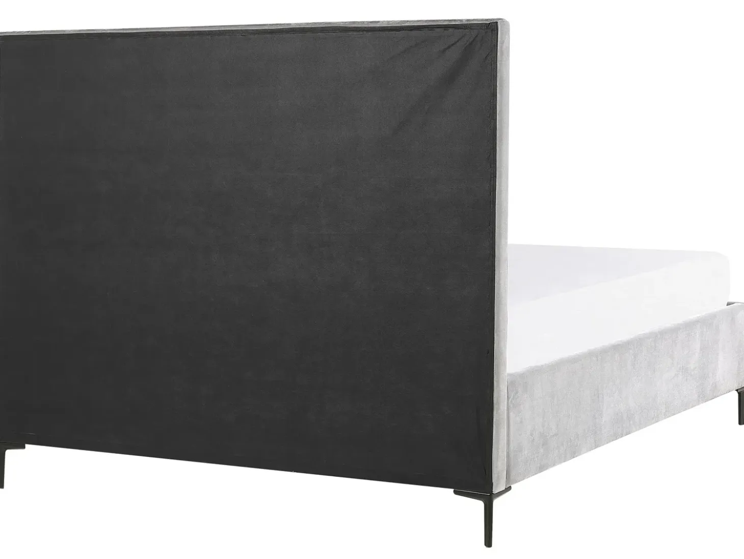 Discount SEZANNE Welur Jasnoszary 180 x 200 cm Łóżka Tapicerowane|Łóżka Podwójne
