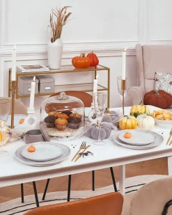 Zestaw 2 figurek dekoracyjnych Dynia CHALKIDA Pomarańczowy