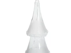 Zestaw 3 figurek dekoracyjnych LED KIERINKI Choinka 22/27/33 cm Biały