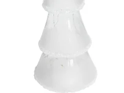 Zestaw 3 figurek dekoracyjnych LED KIERINKI Choinka 22/27/33 cm Biały